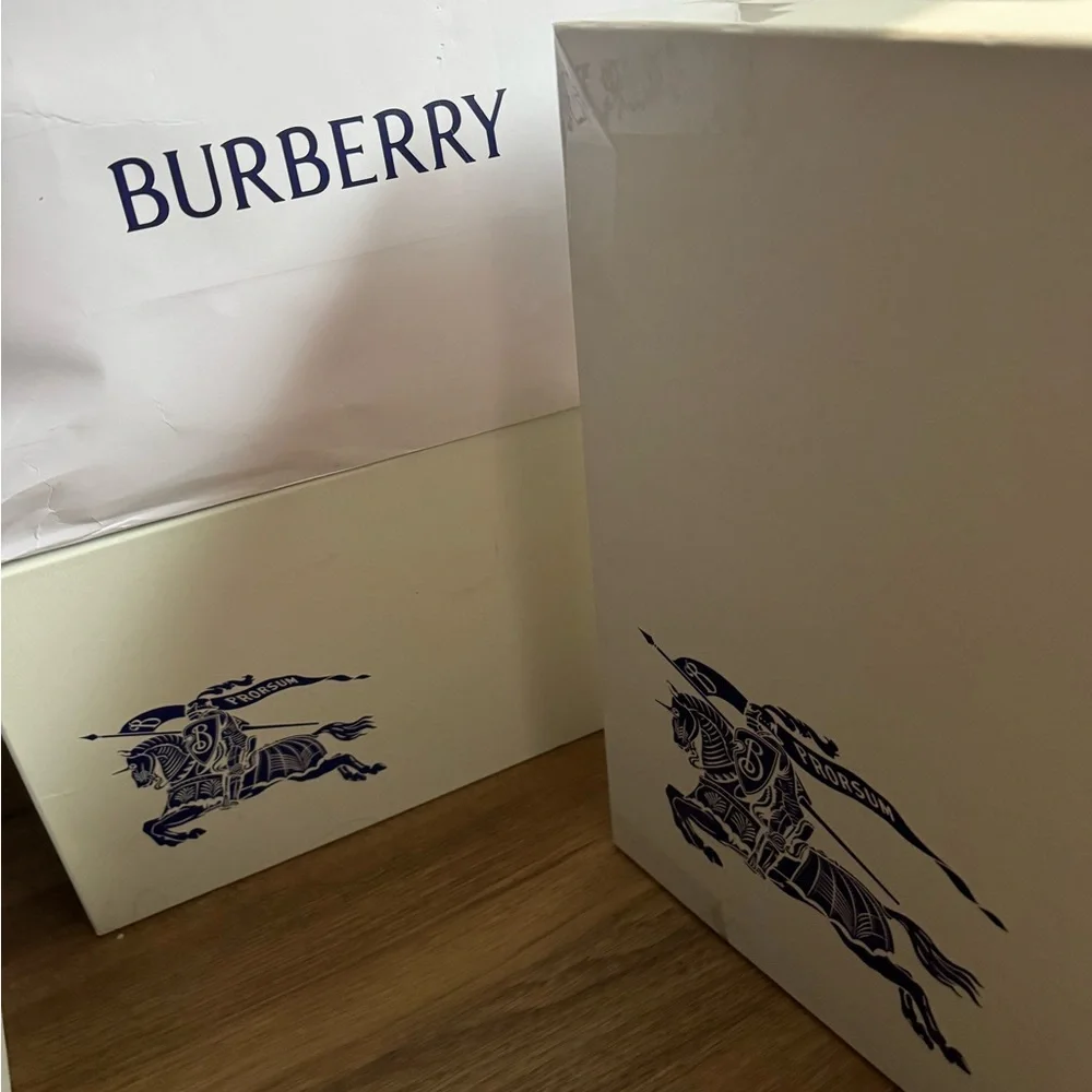 Stunning Burberry (Thigh) High Pillar Ladies Wedge Boots. Made in Italy. - Picture 5 of 8